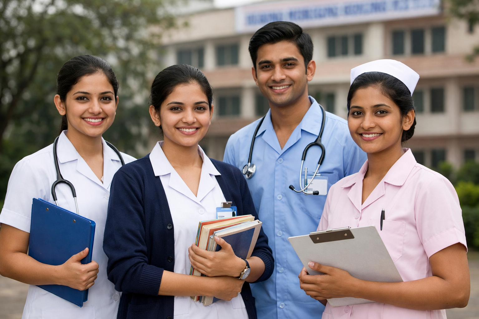 Nursing students training